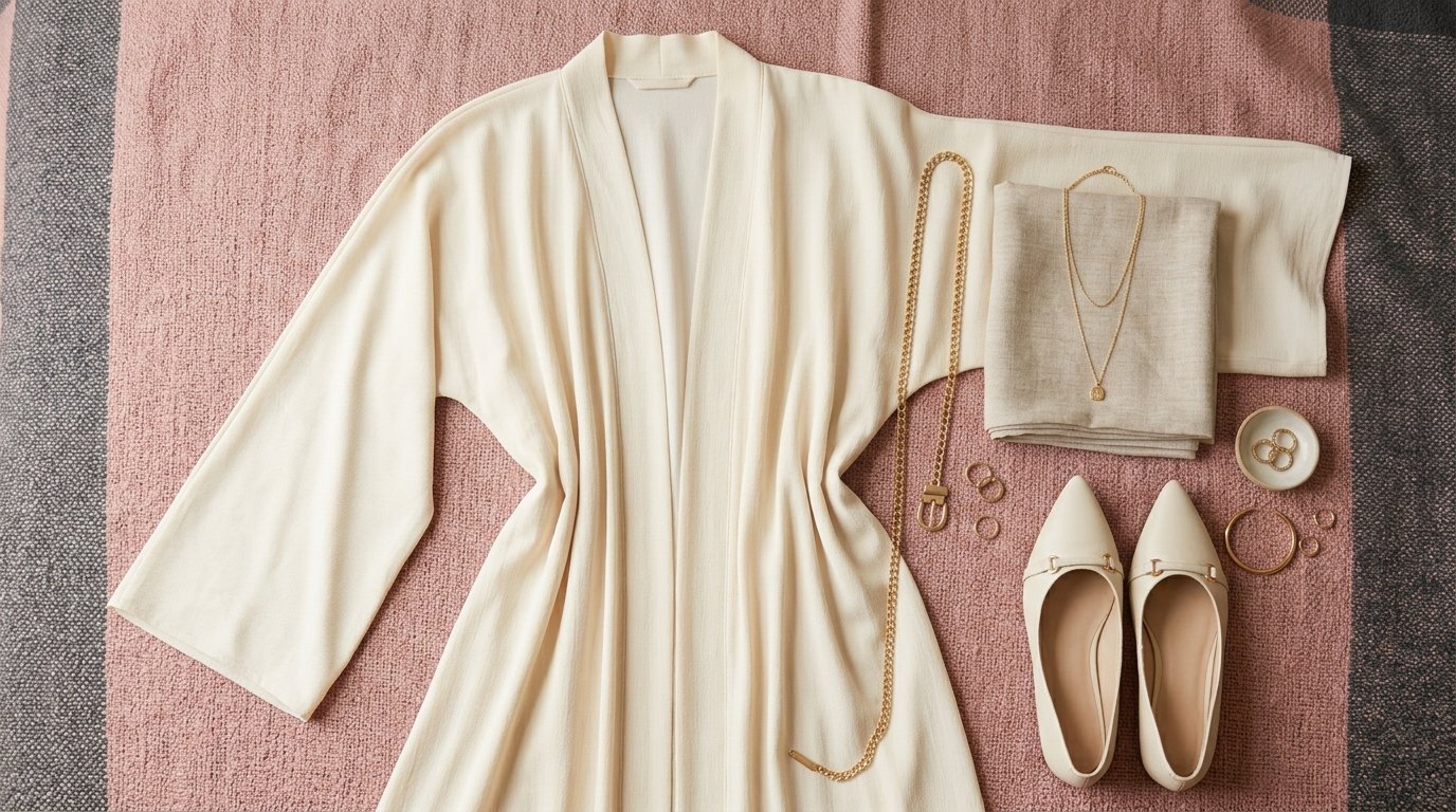2026 abaya colors including cream, sage, emerald and burgundy