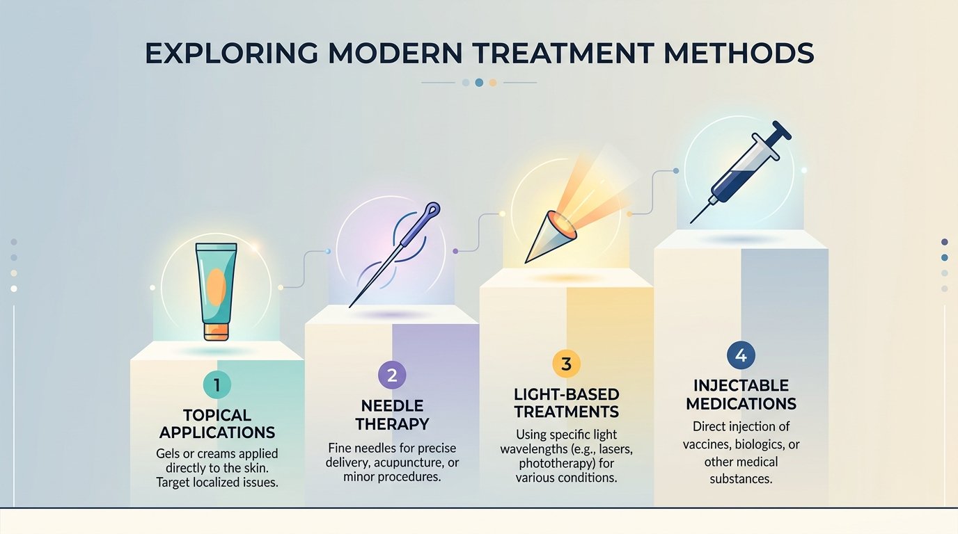 Acne scar treatment options arranged in order of price from topicals to clinical procedures"