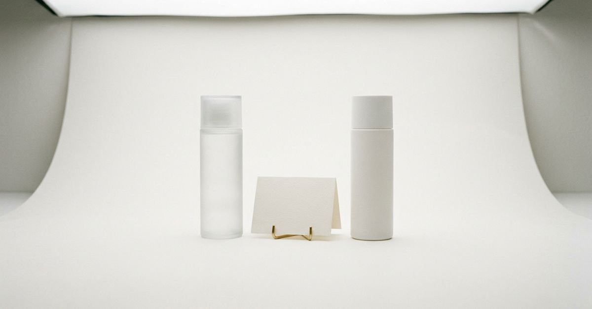Two unbranded serum bottles compared side by side illustrating medical-grade skincare pricing