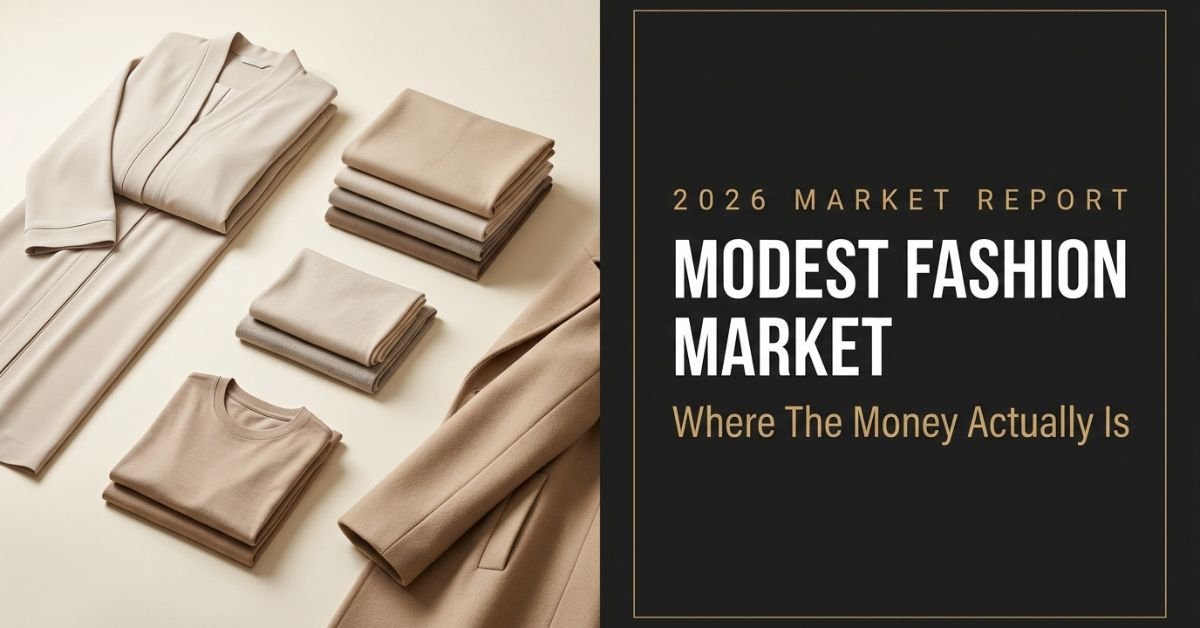Modest fashion market categories arranged as four garment groups
