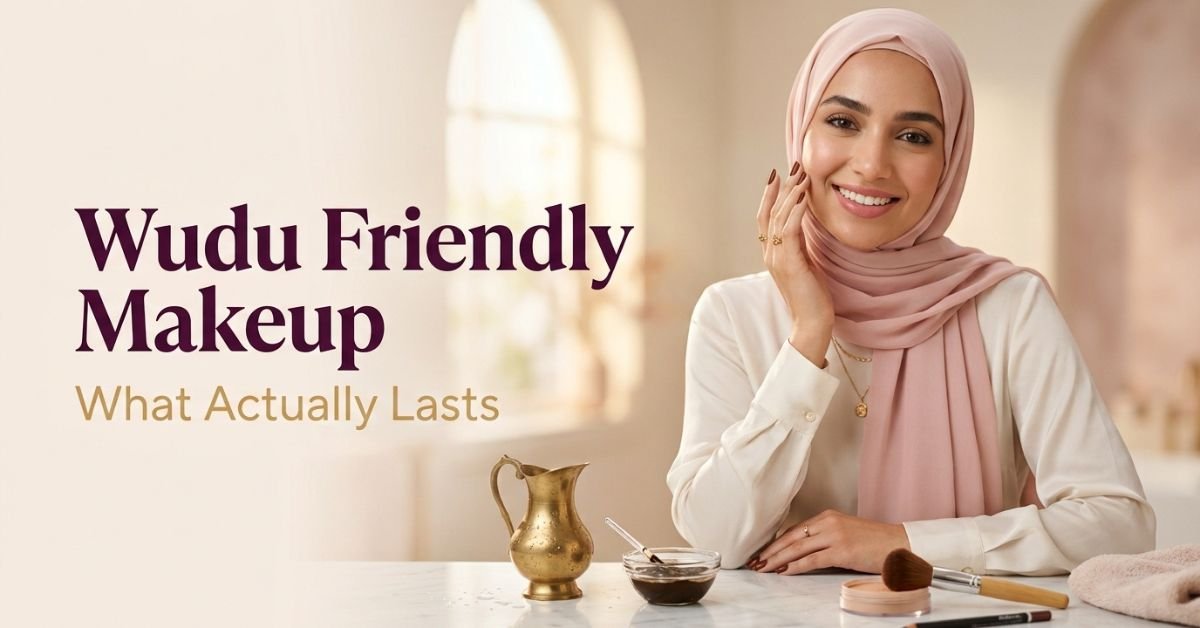 wudu friendly makeup henna nails resting on a prayer mat
